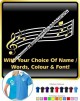 Flute Curved Stave With Your Words - POLO SHIRT 