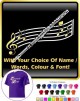 Flute Curved Stave With Your Words - CLASSIC T SHIRT 