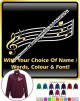 Flute Curved Stave With Your Words - ZIP SWEATSHIRT 