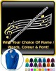 Flute Curved Stave With Your Words - ZIP HOODY 