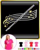 Flute Curved Stave - LADYFIT T SHIRT 