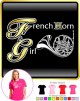 French Horn Girl - LADYFIT T SHIRT 