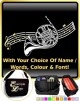 French Horn Curved Stave With Your Words - SHEET MUSIC & ACCESSORIES BAG 