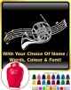 French Horn Curved Stave With Your Words - HOODY 