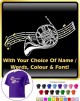 French Horn Curved Stave With Your Words - T SHIRT 