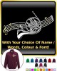 French Horn Curved Stave With Your Words - ZIP SWEATSHIRT 