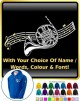 French Horn Curved Stave With Your Words - ZIP HOODY 