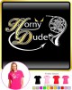 French Horn Horny Dude - LADYFIT T SHIRT 