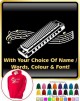 Harmonica Curved Stave With Your Words - HOODY  