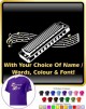 Harmonica Curved Stave With Your Words - CLASSIC T SHIRT  