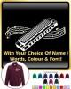 Harmonica Curved Stave With Your Words - ZIP SWEATSHIRT  