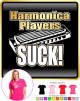 Harmonica Players Suck - LADYFIT T SHIRT  