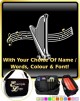 Harp Curved Stave With Your Words - SHEET MUSIC & ACCESSORIES BAG  