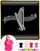 Harp Curved Stave - LADYFIT T SHIRT  
