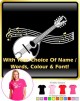 Mandolin Curved Stave With Your Words - LADYFIT T SHIRT  