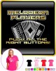 Melodeon Push Right Buttons - LADY FIT T SHIRT