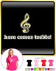Music Notation Here Comes Treble - LADY FIT T SHIRT  