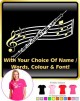 Oboe Curved Stave With Your Words - LADYFIT T SHIRT  