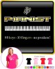 Piano 88 Keys 10 Fingers No Problem - LADY FIT T SHIRT