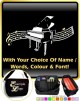 Piano Curved Stave With Your Words - SHEET MUSIC & ACCESSORIES BAG