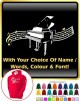 Piano Curved Stave With Your Words - HOODY