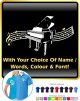 Piano Curved Stave With Your Words - POLO SHIRT