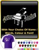 Piano Curved Stave With Your Words - CLASSIC T SHIRT