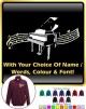 Piano Curved Stave With Your Words - ZIP SWEATSHIRT