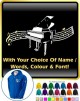 Piano Curved Stave With Your Words - ZIP HOODY