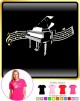 Piano Curved Stave - LADY FIT T SHIRT