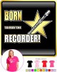 Recorder Born To Play - LADYFIT T SHIRT 