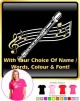 Recorder Curved Stave With Your Words - LADYFIT T SHIRT 