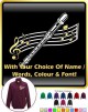 Recorder Curved Stave With Your Words - ZIP SWEATSHIRT 