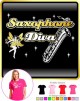 Saxophone Sax Baritone Diva Fairee - LADYFIT T SHIRT  