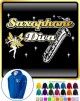 Saxophone Sax Baritone Diva Fairee - ZIP HOODY  