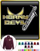 Saxophone Sax Baritone Horny Devil - ZIP SWEATSHIRT  
