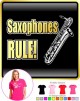 Saxophone Sax Baritone Rule - LADYFIT T SHIRT  
