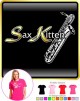 Saxophone Sax Baritone Sax Kitten 1 - LADYFIT T SHIRT  