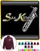 Saxophone Sax Baritone Sax Kitten 1 - ZIP SWEATSHIRT  