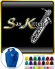 Saxophone Sax Baritone Sax Kitten 1 - ZIP HOODY  