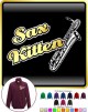 Saxophone Sax Baritone Sax Kitten 2 - ZIP SWEATSHIRT  