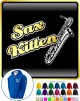 Saxophone Sax Baritone Sax Kitten 2 - ZIP HOODY  