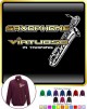 Saxophone Sax Baritone Virtuoso - ZIP SWEATSHIRT  