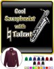 Saxophone Sax Baritone Cool Natural Talent - ZIP SWEATSHIRT  