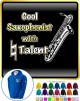 Saxophone Sax Baritone Cool Natural Talent - ZIP HOODY  