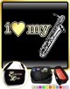 Saxophone Sax Baritone I Love My - TRIO SHEET MUSIC & ACCESSORIES BAG  