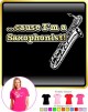 Saxophone Sax Baritone Cause - LADYFIT T SHIRT  