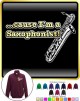 Saxophone Sax Baritone Cause - ZIP SWEATSHIRT  
