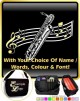 Saxophone Sax Baritone Curved Stave With Your Words - SHEET MUSIC & ACCESSORIES BAG  