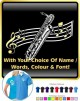 Saxophone Sax Baritone Curved Stave With Your Words - POLO SHIRT  
